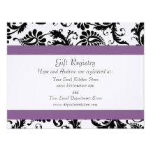 Boda del registro de regalos del damasco del negro anuncio