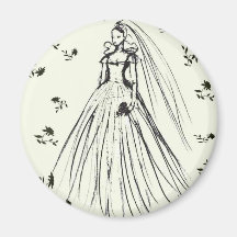 Boda del verano de la primavera imán de frigorifico