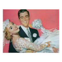 Boda del vintage, novia que lleva del novio, recie invitaciones personalizada