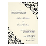 Boda elegante de la escritura de la voluta de la e comunicado personalizado