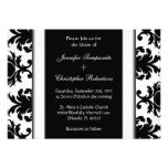 Boda elegante del vintage negro y blanco del damas comunicado personal  