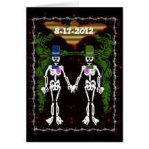 boda esquelético 2 felicitaciones