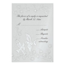 Boda floral de la tarjeta de la respuesta del plat anuncios personalizados