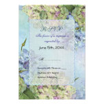 Boda floral del Hydrangea de la acuarela - RSVP Anuncios
