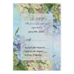 Boda floral del Hydrangea de la acuarela - RSVP Plantilla De Tarjeta Personal