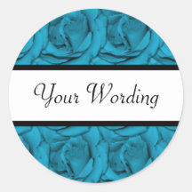 Boda floral negro blanco azul etiqueta