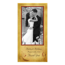 Boda floral rústico del país de la caída del vinta tarjeta fotografica personalizada