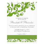 Boda floral verde elegante invitacion personal 