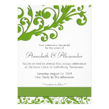 Boda floral verde elegante invitacion personal 