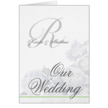 Boda formal - rosas blancos románticos tarjetas