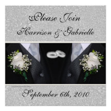 Boda gay/invitación civil del personalizado de la 
