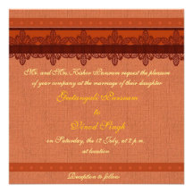 Boda indio del brocado rojo claro comunicado