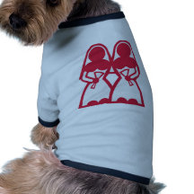 Boda lesbiana ropa de mascota