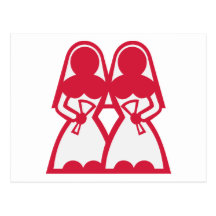 Boda lesbiana tarjeta postal