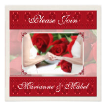 Boda lesbiano/invitación civil del personalizado d