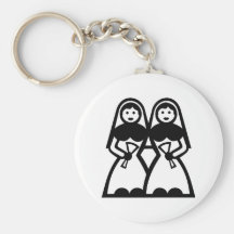 Boda lesbiano llaveros personalizados