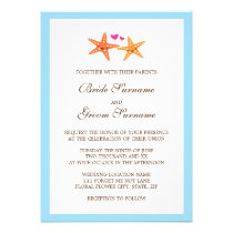 Boda lindo del destino de la playa de las estrella invitaciones