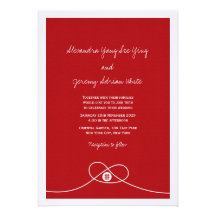 Boda moderno del nudo de la felicidad roja china d anuncios personalizados