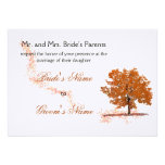 Boda-moho del árbol de la caída invitacion personal 