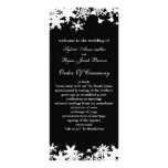 Boda negro del invierno de los copos de nieve diseño de tarjeta publicitaria