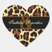 Boda negro del leopardo del oro colcomanias corazon