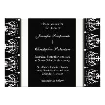 Boda negro y blanco del modelo de la lámpara comunicados personalizados
