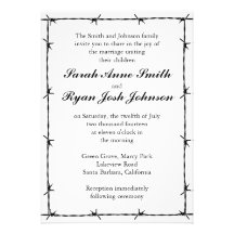 Boda occidental invitaciones personalizada