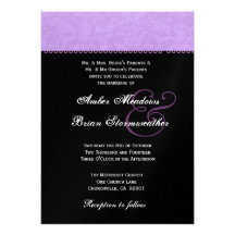 Boda púrpura del damasco del iris invitacion personalizada