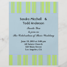 boda rayado azul del verde amarillo tarjetones