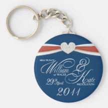 Boda real - llaveros de Guillermo y de Kate
