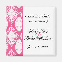 boda, savethedate, rosa, negro, suposición, con cl imán para frigorifico