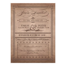 Boda y recepción rústicos del cacao del poster del invitación personalizada