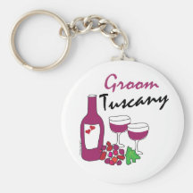 Bodas de Toscana, novio Llavero Personalizado