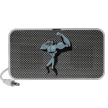 Bodybuilder de la mirada de la fibra de carbono sistema altavoz