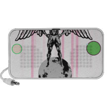 bodybuilder del ángel del astronauta laptop altavoz