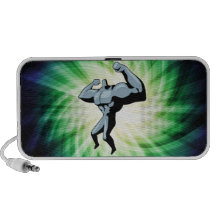 Bodybuilder; verde iPhone altavoz