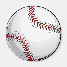 Bola 1 del béisbol imanes para frigoríficos
