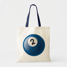BOLA DE BILLAR DE NÚMERO DOS BOLSA DE MANO