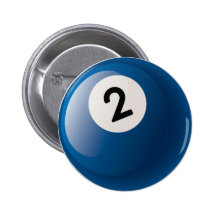 BOLA DE BILLAR DE NÚMERO DOS PIN
