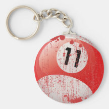 BOLA DE BILLAR DEL NÚMERO 11 - ESTILO EROSIONADO LLAVERO