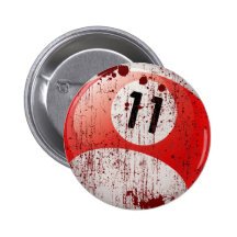 BOLA DE BILLAR DEL NÚMERO 11 - ESTILO EROSIONADO PIN