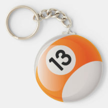 BOLA DE BILLAR DEL NÚMERO 13 LLAVERO