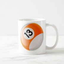 BOLA DE BILLAR DEL NÚMERO 13 TAZAS