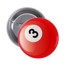 BOLA DE BILLAR DEL NÚMERO 3 PIN