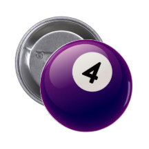 BOLA DE BILLAR DEL NÚMERO 4 PIN