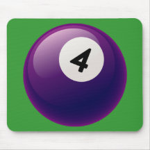 BOLA DE BILLAR DEL NÚMERO 4 TAPETE DE RATONES