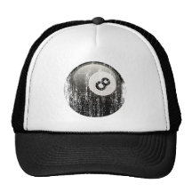 BOLA DE BILLAR DEL NÚMERO 8 - EROSIONADA Y ENVEJEC GORRA