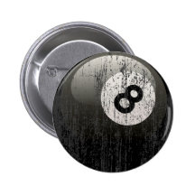 BOLA DE BILLAR DEL NÚMERO 8 - EROSIONADA Y ENVEJEC PIN