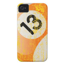 Bola de billar del número de estilo 13 del Grunge iPhone 4 Funda