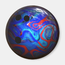 Bola de bolos azul del modelo del remolino imán de nevera